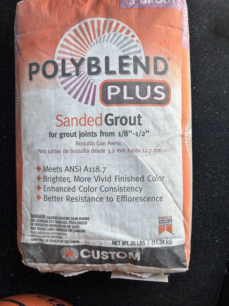 Custom Polyblend Plus Sanded Grout - 25 lbs