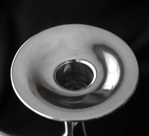 Vintage 800 Silver Three Light Candlestick Germany BOHM HUGO