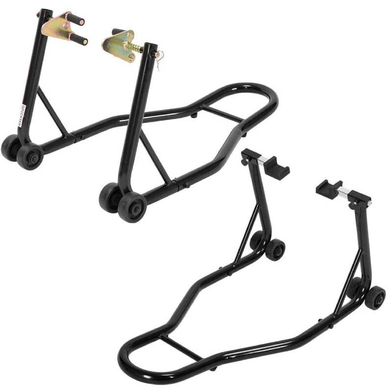 Heavy Duty Motorcycle Stands Lifter Front + Rear Combo Dirtbike Bike Wheel Lift