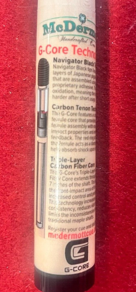 McDermott Cue Stick - unique design - Postal Insurance Required-*description*