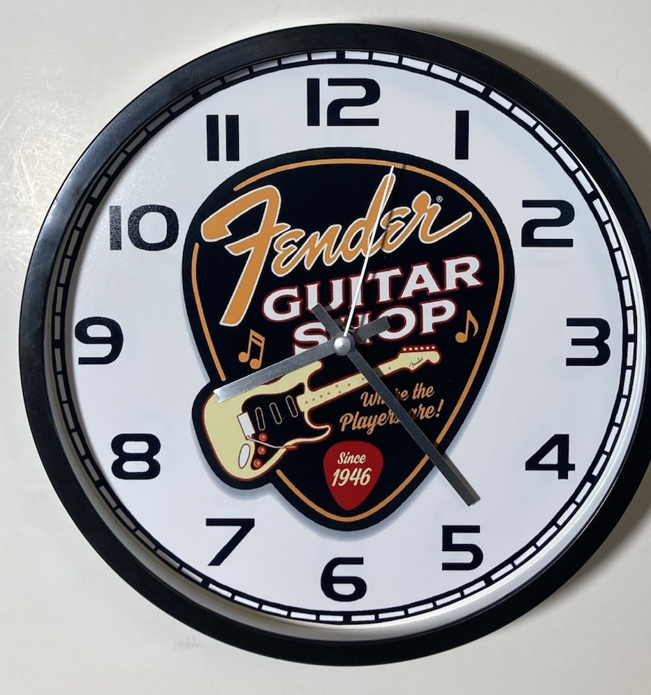 Fender Guitars nostalgic Logo Batter  Wall Clock