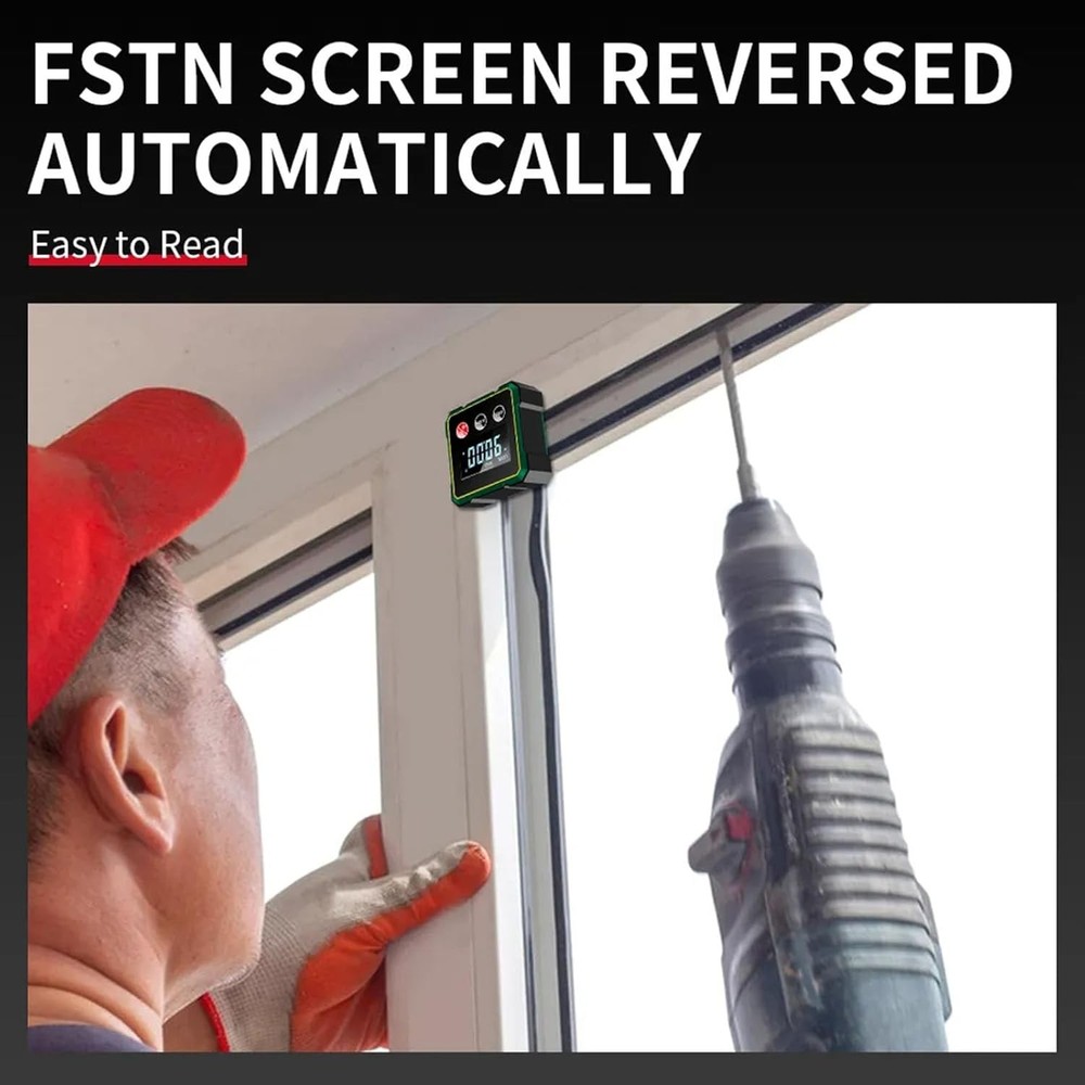 Digital Angle Finder With Electronic Laser Level Rechargeable Inclinometer Tool