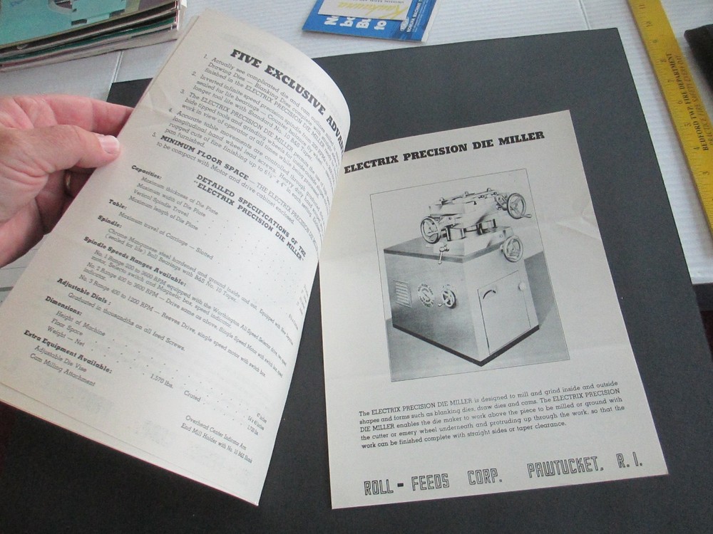 Electrix Precision Die Miller Machine Brochure Spec 8 pages B59