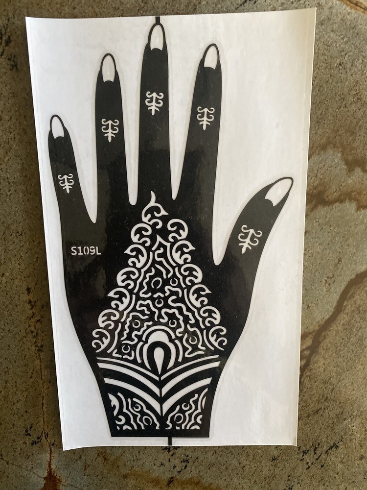 Full Hand Henna Stencil #S109L