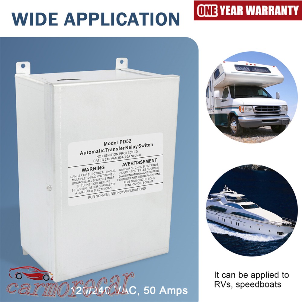 RV Transfer Switch, Automatic Transfer Switch 50 Amp Applied to RV, Speedboats