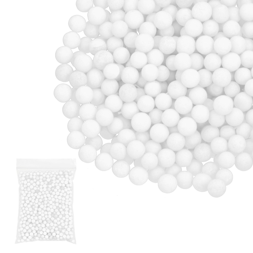 Foam Beads 7-9mm Mini Small Balls Polystyrene Beads White