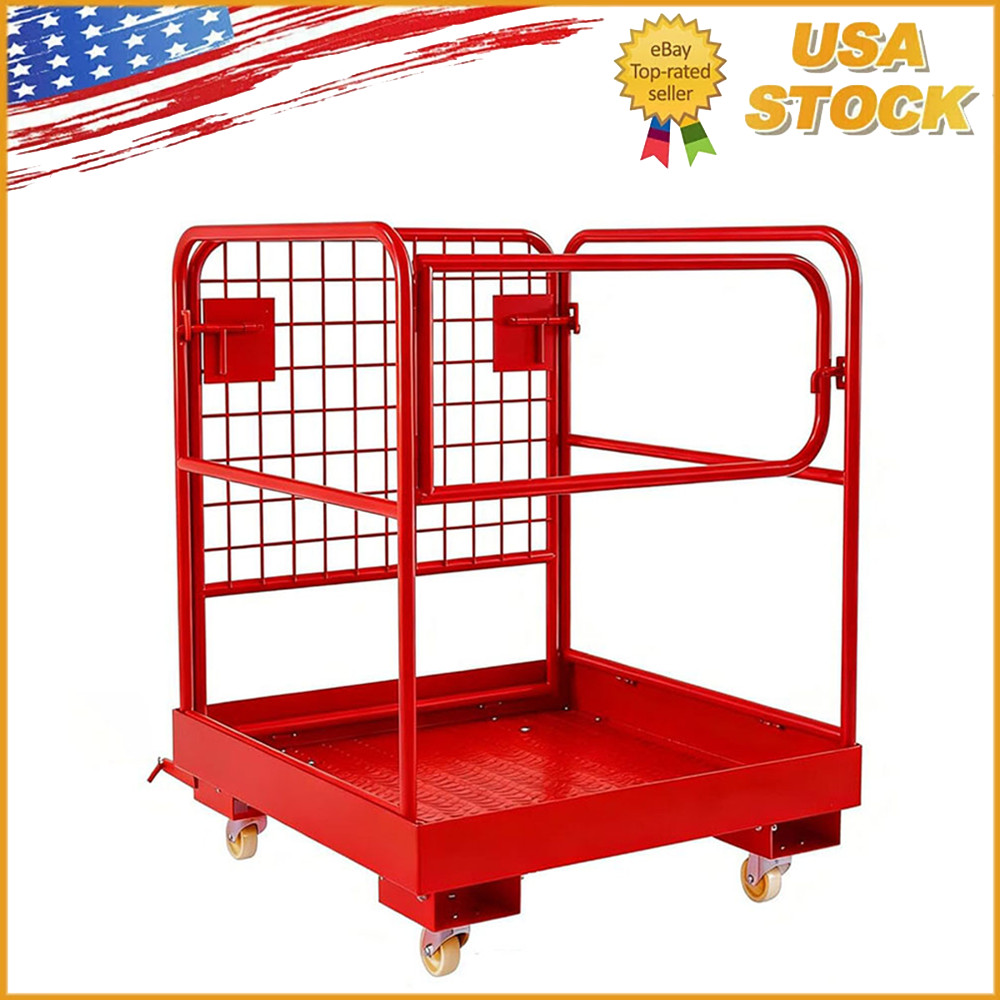 Forklift Safety Cage, 36"x36" Forklift Man Basket, 1200lb Capacity Work Platform