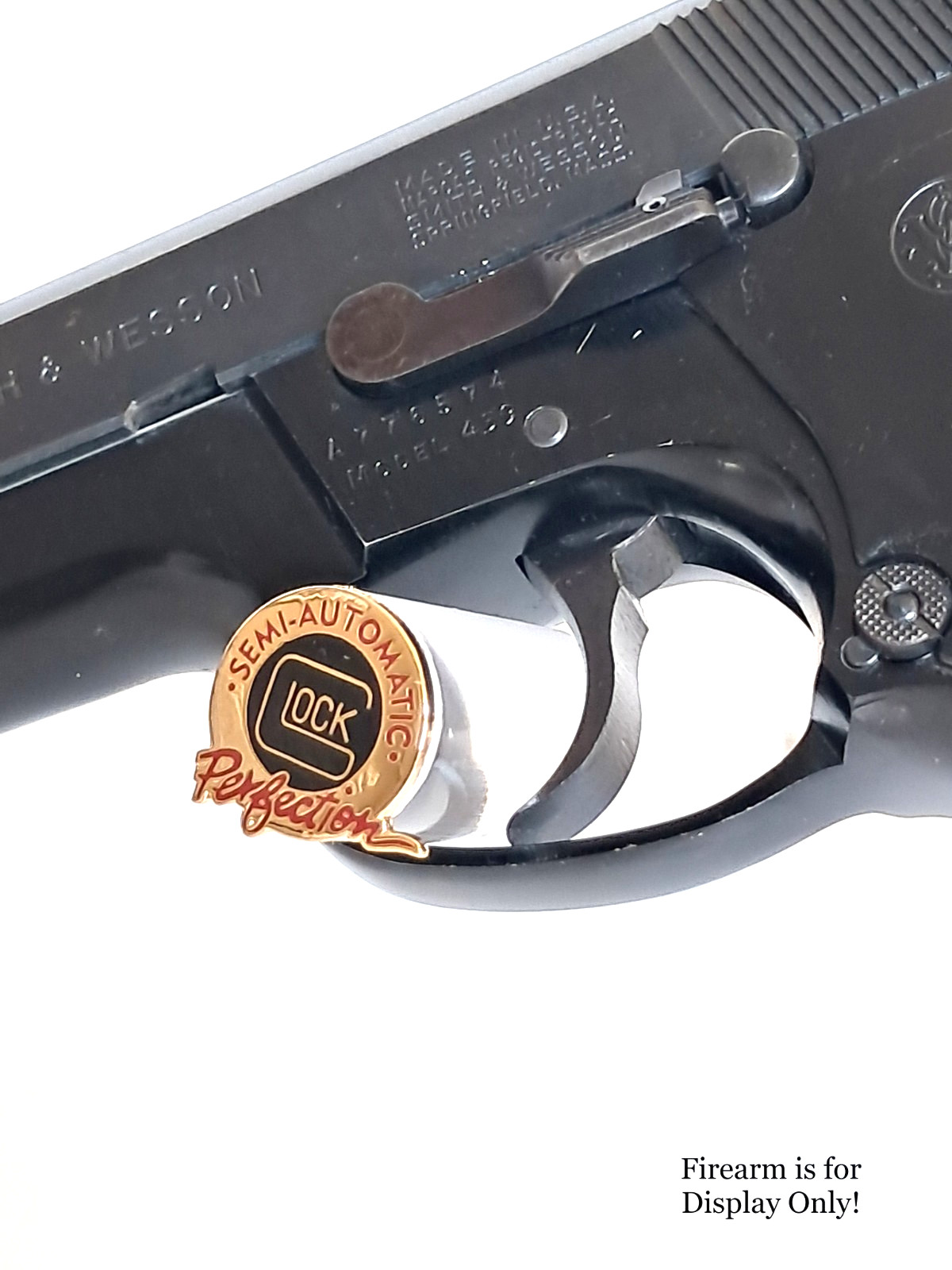 Handgun Firearm Gun Safe Shelf Display Rod - 3/4" GLOCK Perfection Topper