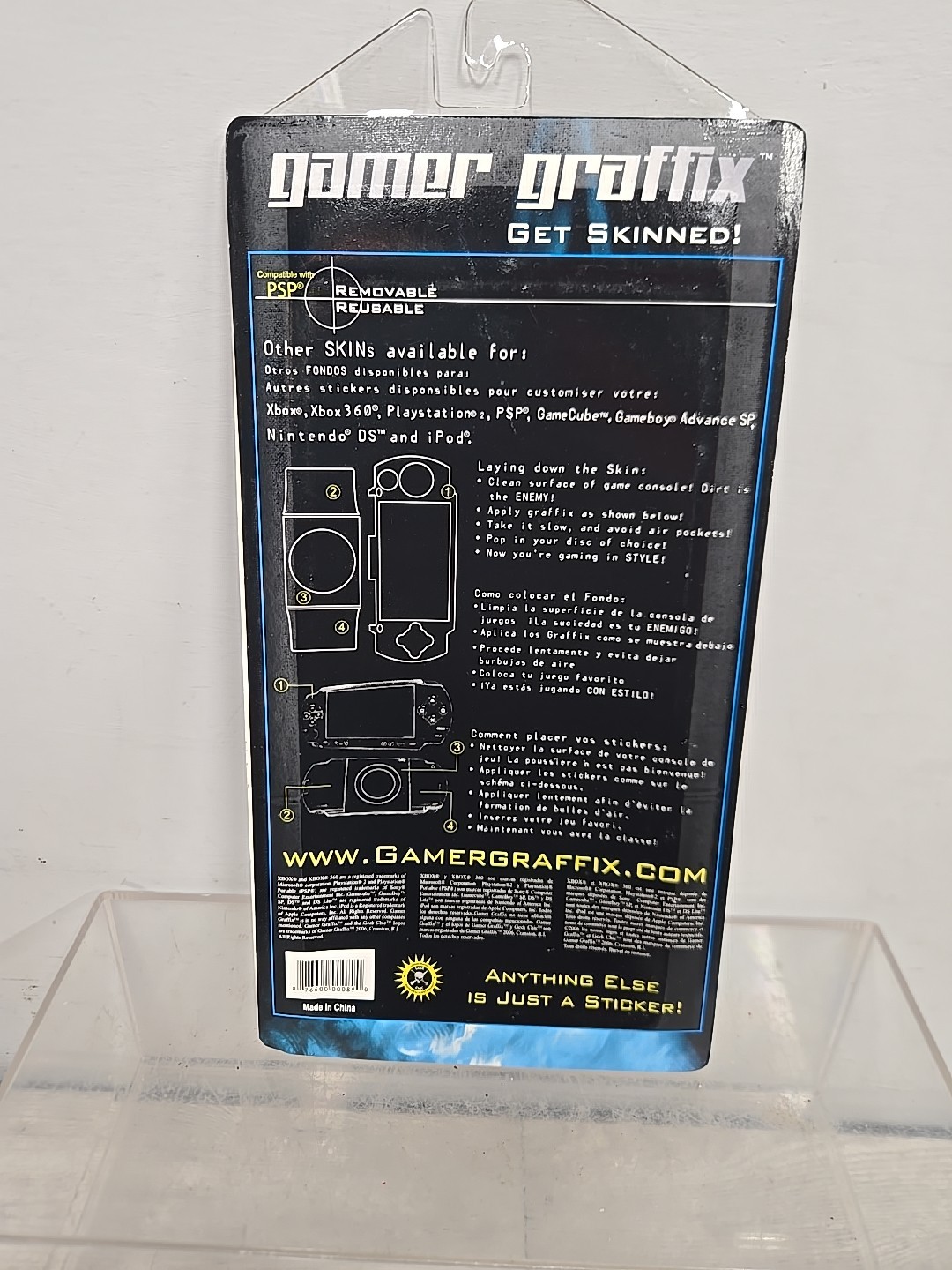 PSP Red Skull Gamer Graffix Removable Reusable Skin Sony NIB NOS