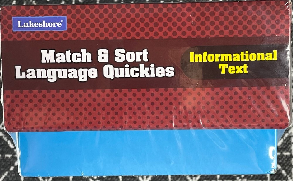 Lakeshore PP959 Match & Sort Language Quickies Informational Text Grades 4-5