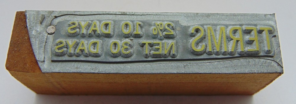 Printing Letterpress Printers Block Terms