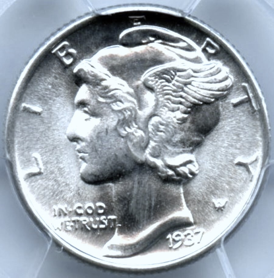 1937 Mercury Dime, PCGS MS66FB