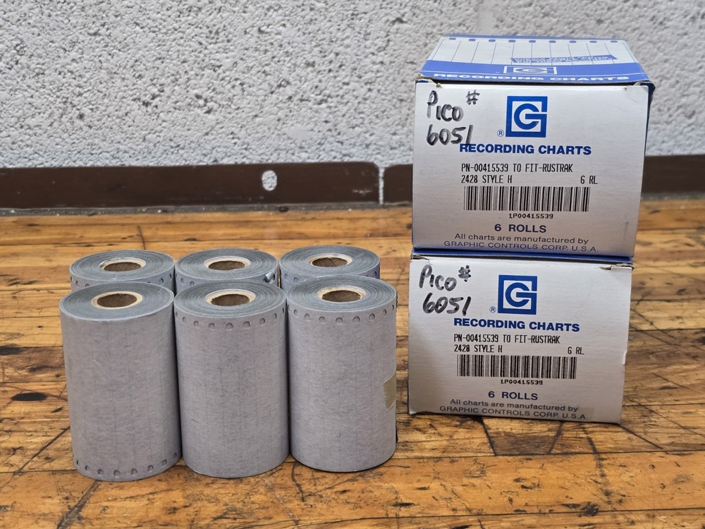 Rustrak Chart Paper 2428 Style H for Data Acquisition Recorders Plotters 12 NOS