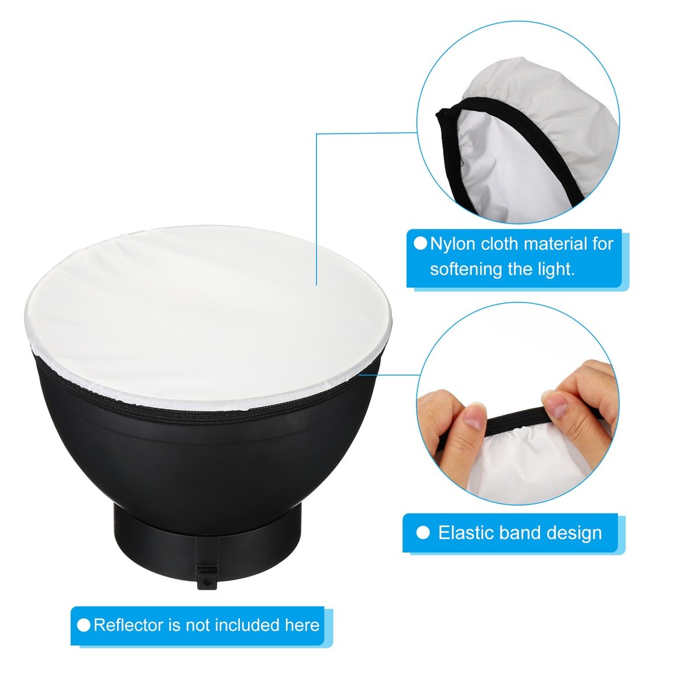 7" 18cm soft diffuser lamp cover, 4pcs fabric diffuser, white