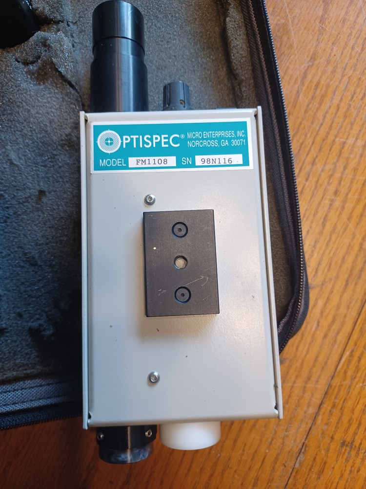Micro Enterprises OPTISPEC FM1108 Fiber Microscope Unit w/case, power supply