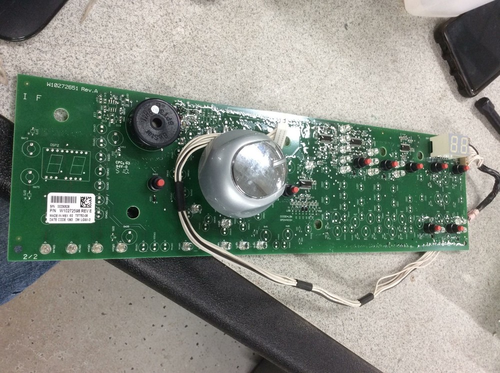 Cabrio Dryer Control Board part# w10272598 rev e