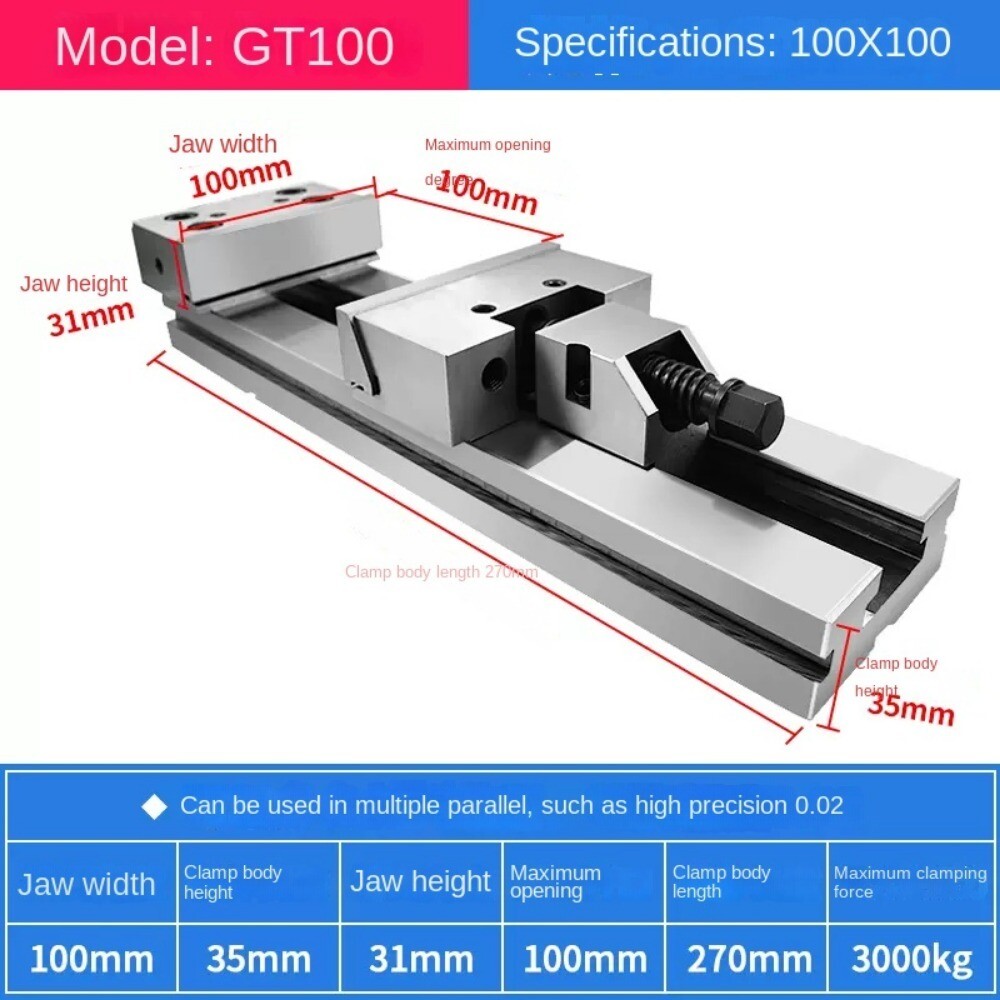 Flat Pliers High-precision Manual Flat Vise CNC Machining Milling Machine