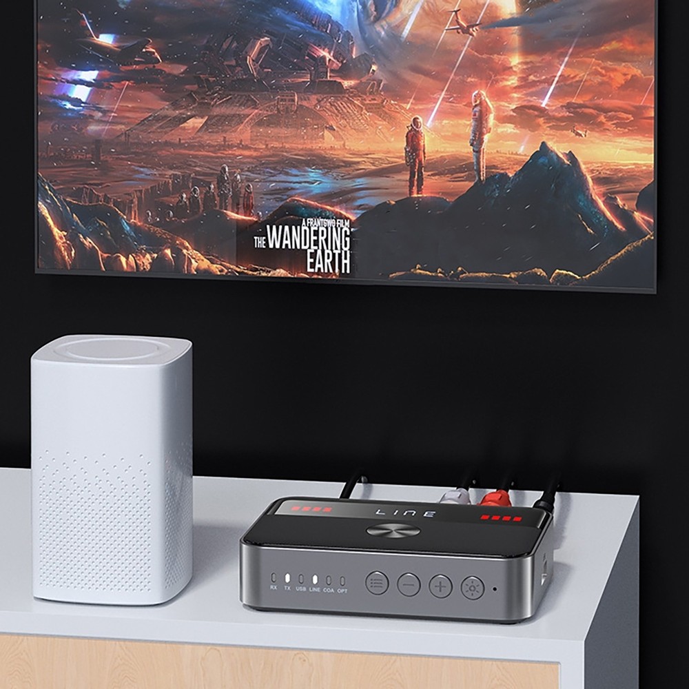 High Sensitivity 5.3 Bluetooth NFC Transmitter Receiver Stereo Audio Adapter