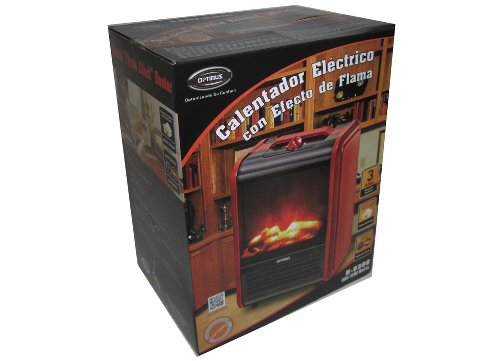 Flame Effect Mini-Fireplace Heater,2 Heat Settings- FreeShipping