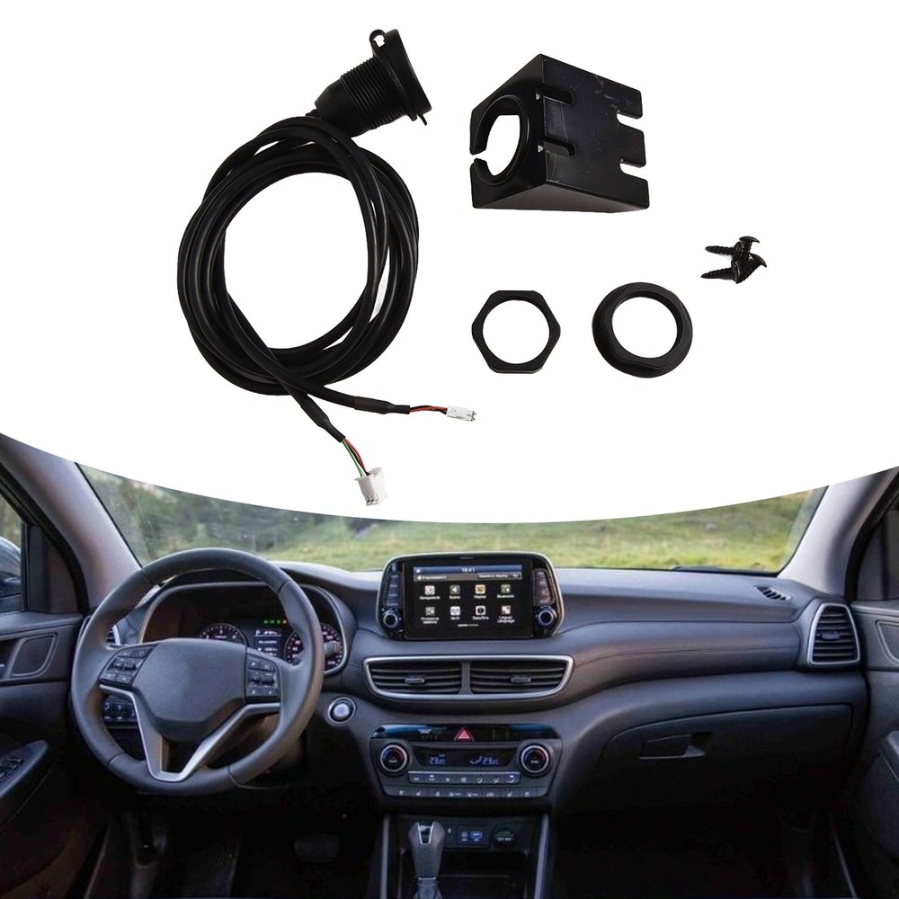 Convenient Flush Mount Car Dual USB Port Panel Adapter 145cm Cable Length