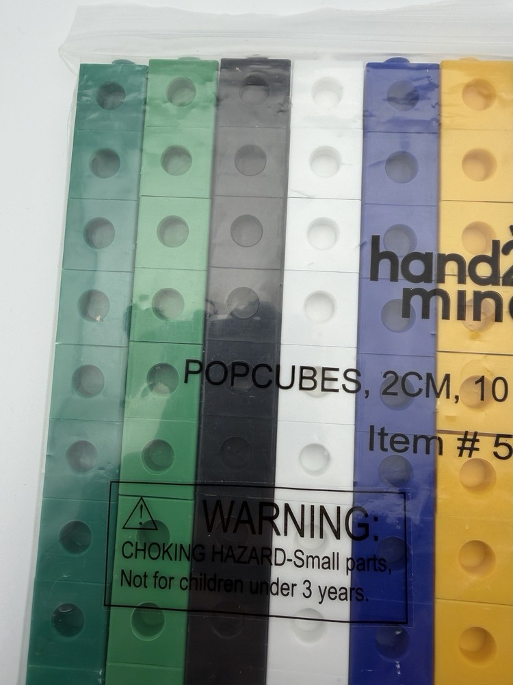 100 Educational hand2mind Snap Cubes Linking Plastic Color Math Manipulative