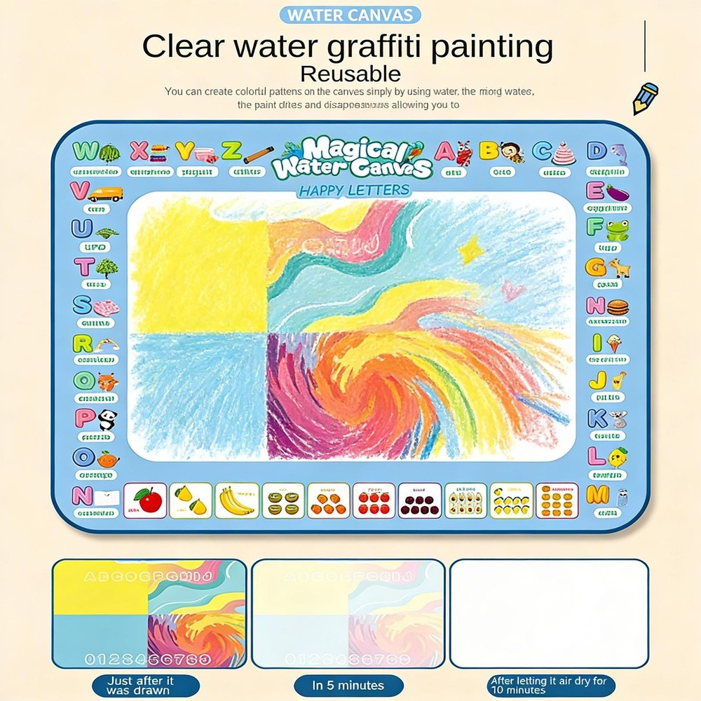 Water Doodle Mat Learning Tablet Writing Board Water Paint Mat