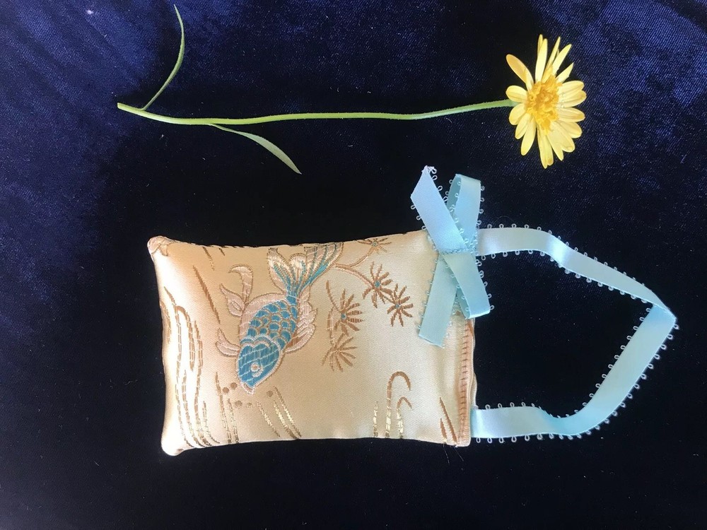 Silk Sleep Mask and Matching Sachet Handmade