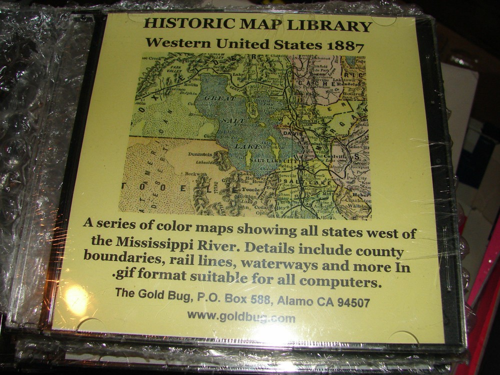 9 Historic Map Library CDs by Gold Bug Free Shipping