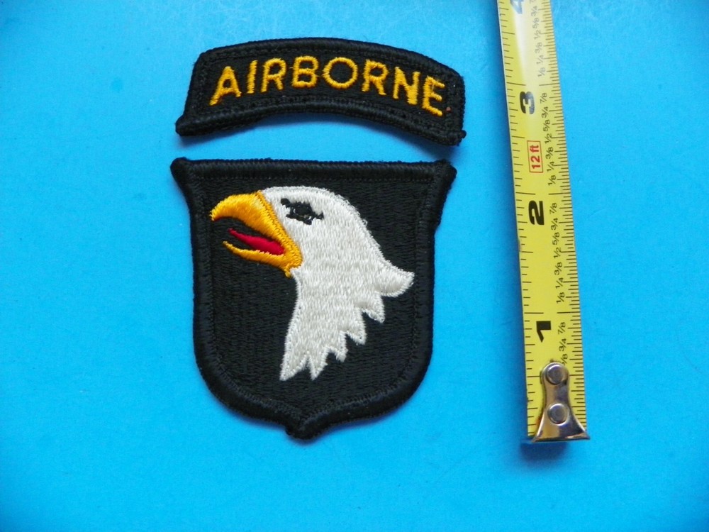 VIETNAM ORIGINAL U.S. 101ST  AIRBORNE DIVISION PATCH WITH TAB