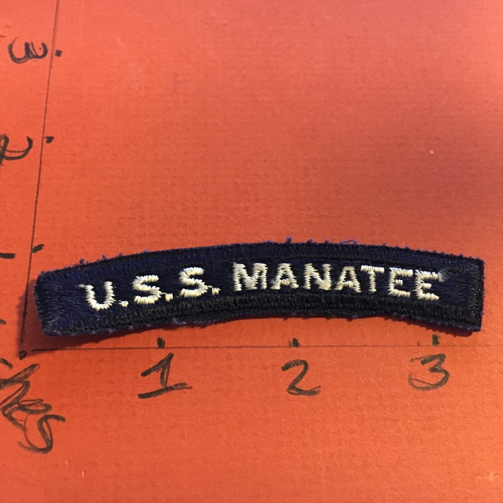 US NAVY SHOULDER STRIP TAB rocker Patch 12/1/22 USS Manatee
