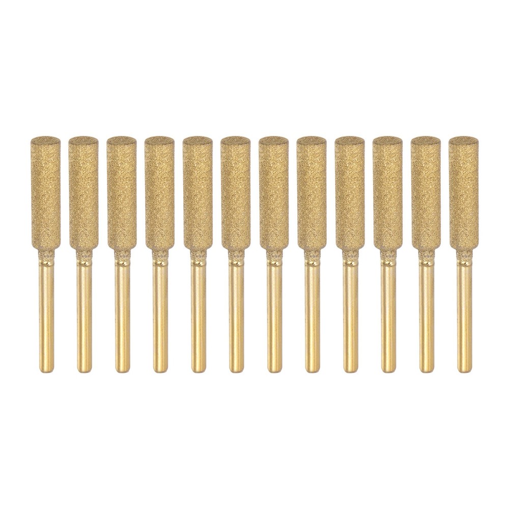 12pcs Diamond Coated Chainsaw Sharpener Bits 7/32" 5.5mm Chain Saw Grinder