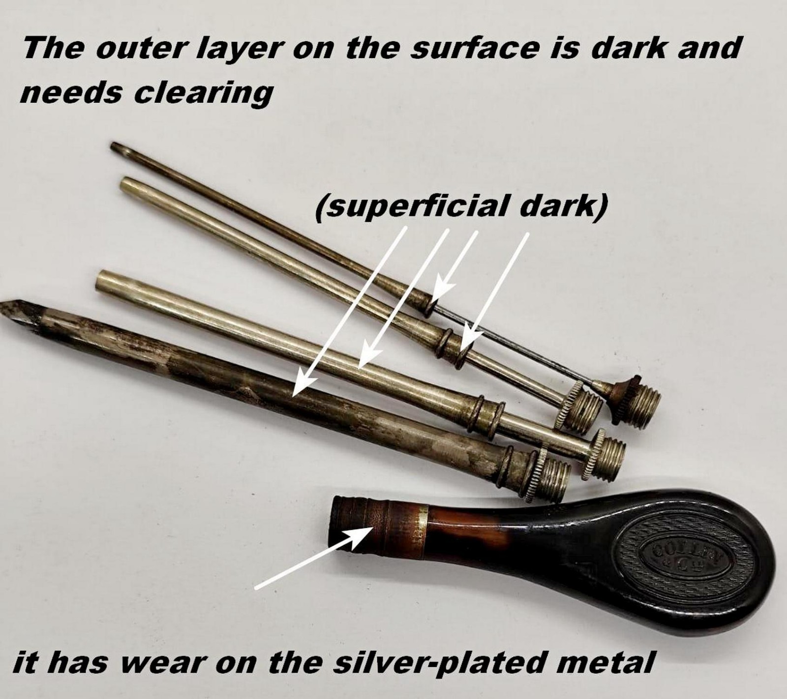 VERY ANTIQUE SURGICAL"COLLIN"FOLDING SCAPEL SET MEDICAL INSTRUMENT-FREE SHIPPING