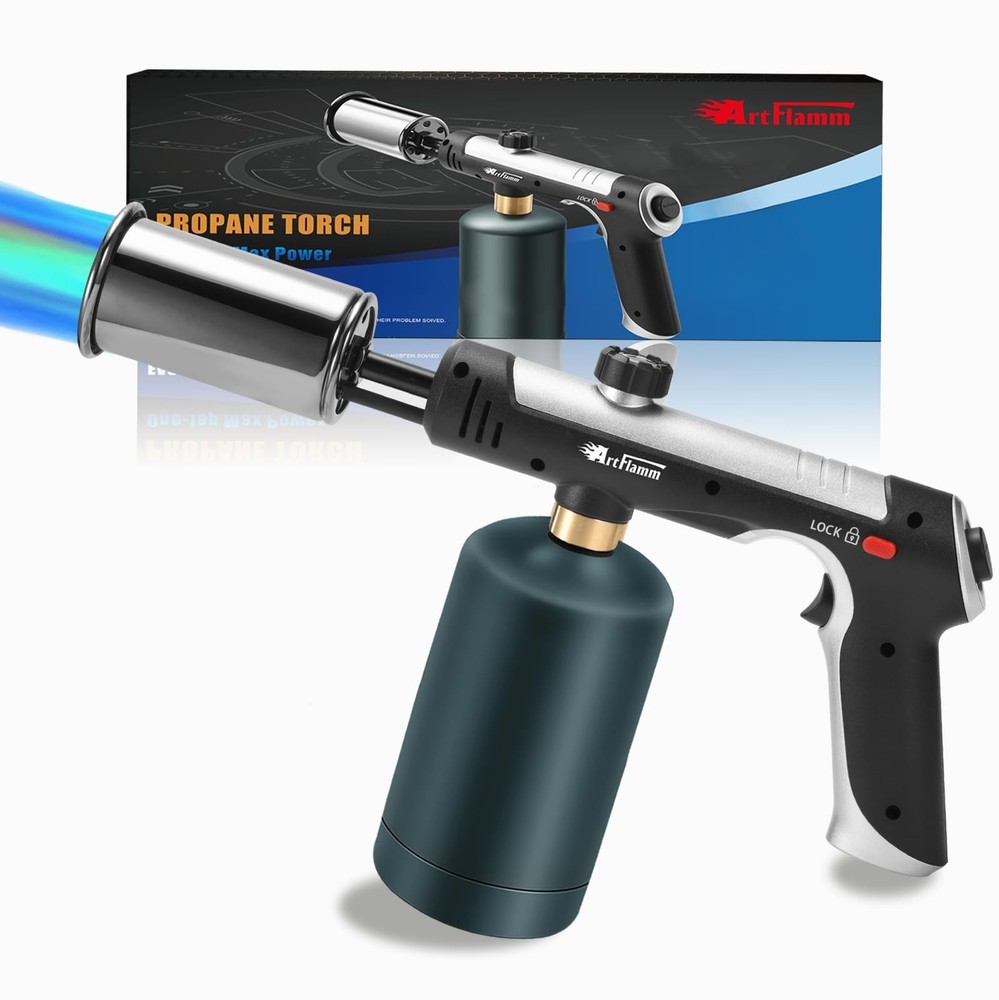ARTFLAMM Powerful Propane Torch Gun, Kitchen Cooking Torch, Culinary Torch Ca...