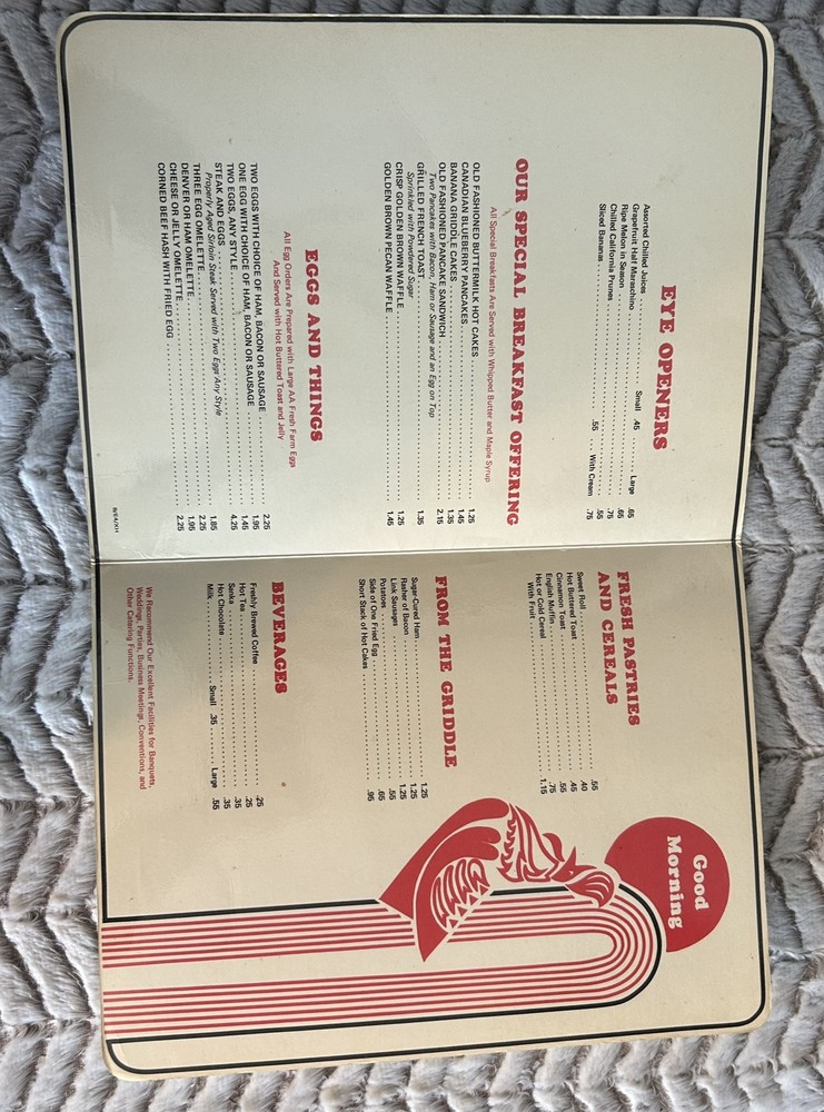 Vintage Menu Ramada Inn Menu￼