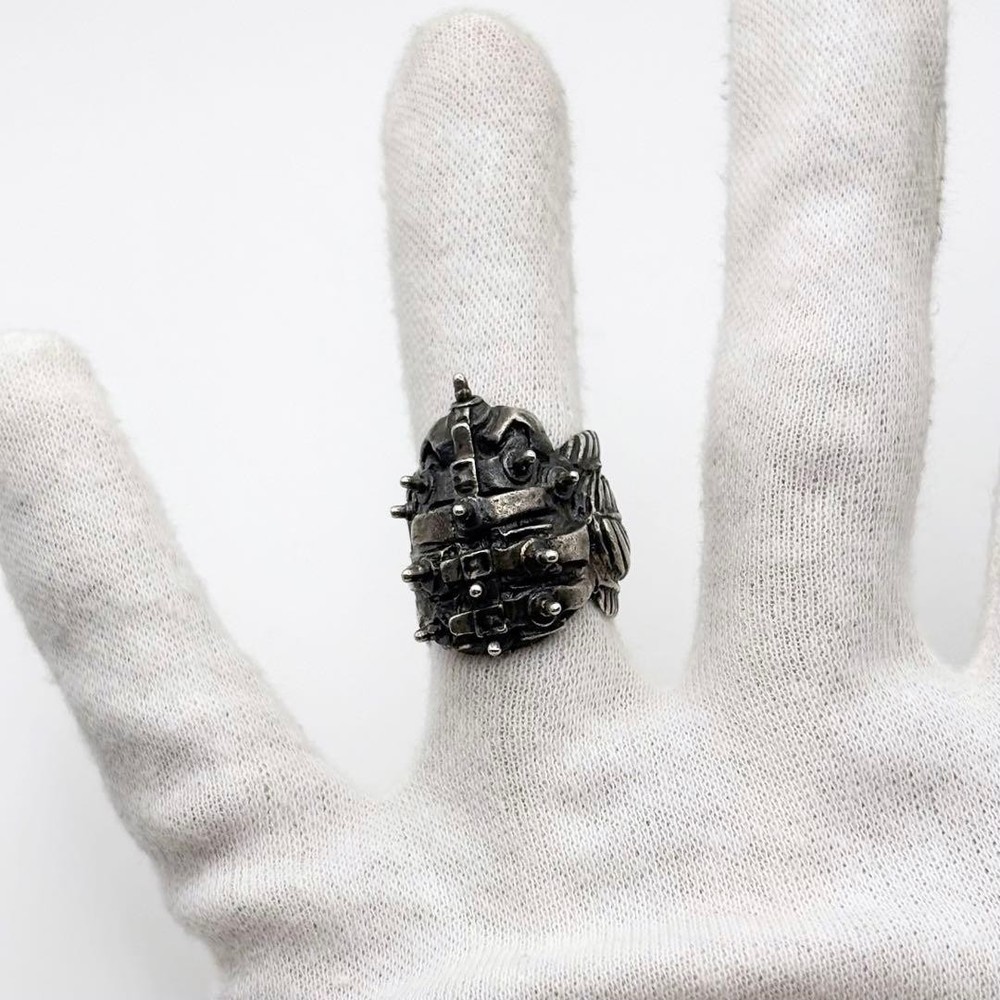 HIDE YOUR FACE Giger Ring Silver Hide Official Super Rare