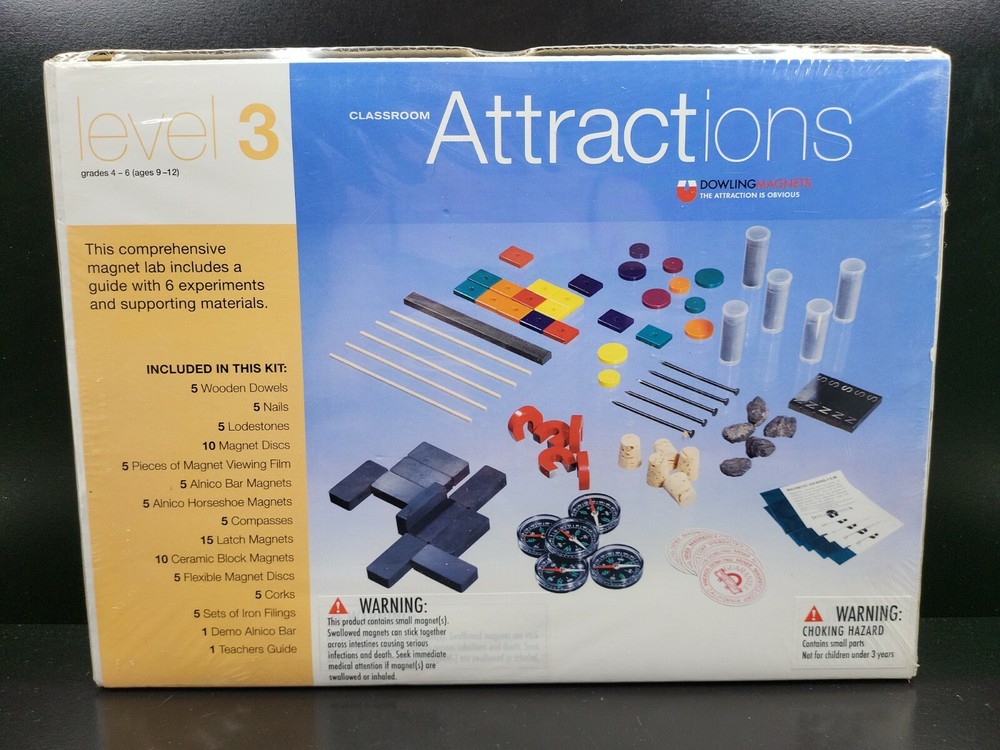 Magnet Lab Level 3 Six Experiments Dowling Magnets Learn Classroom Fun Guide NEW
