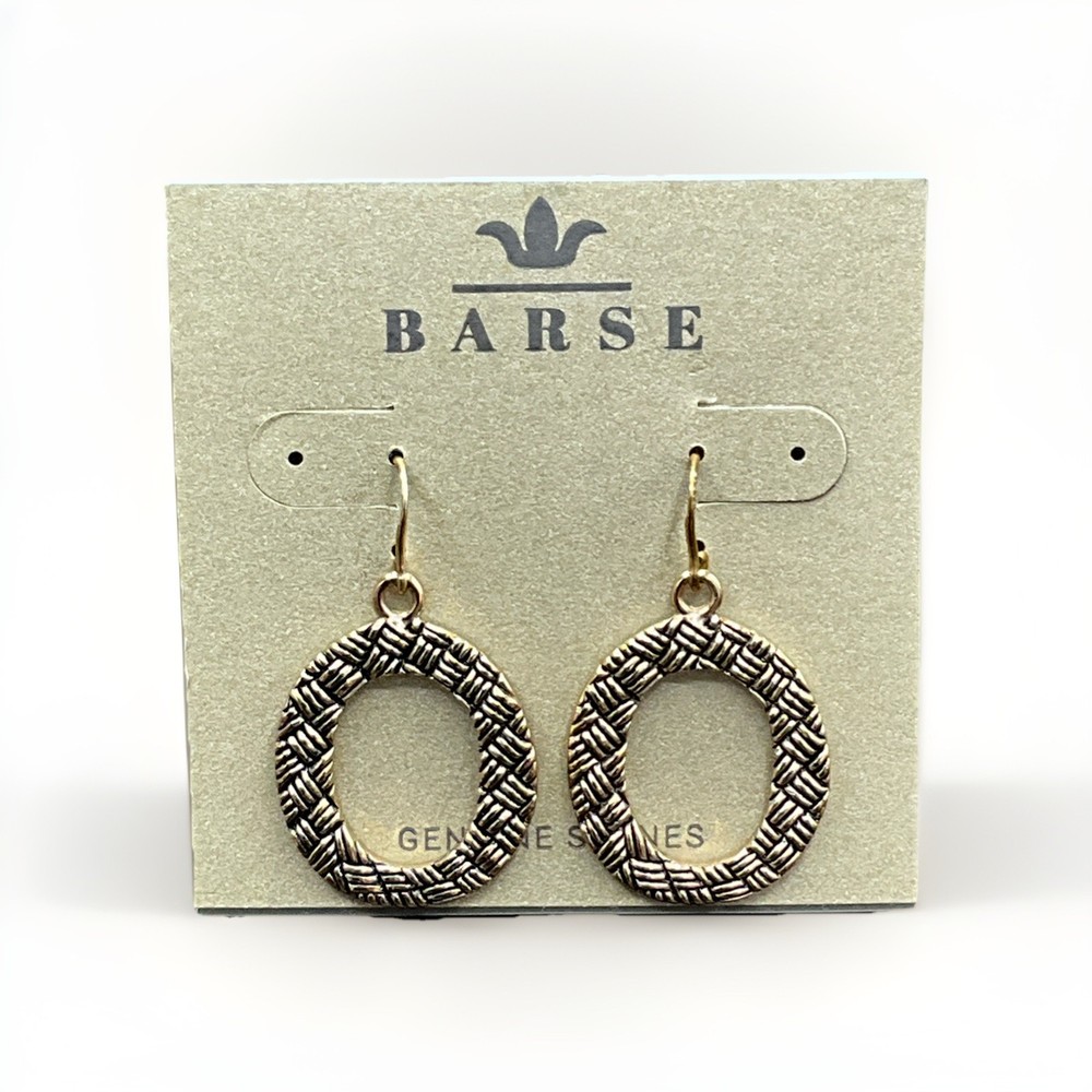 Barse Woven Loop Earrings- Bronze- NWT
