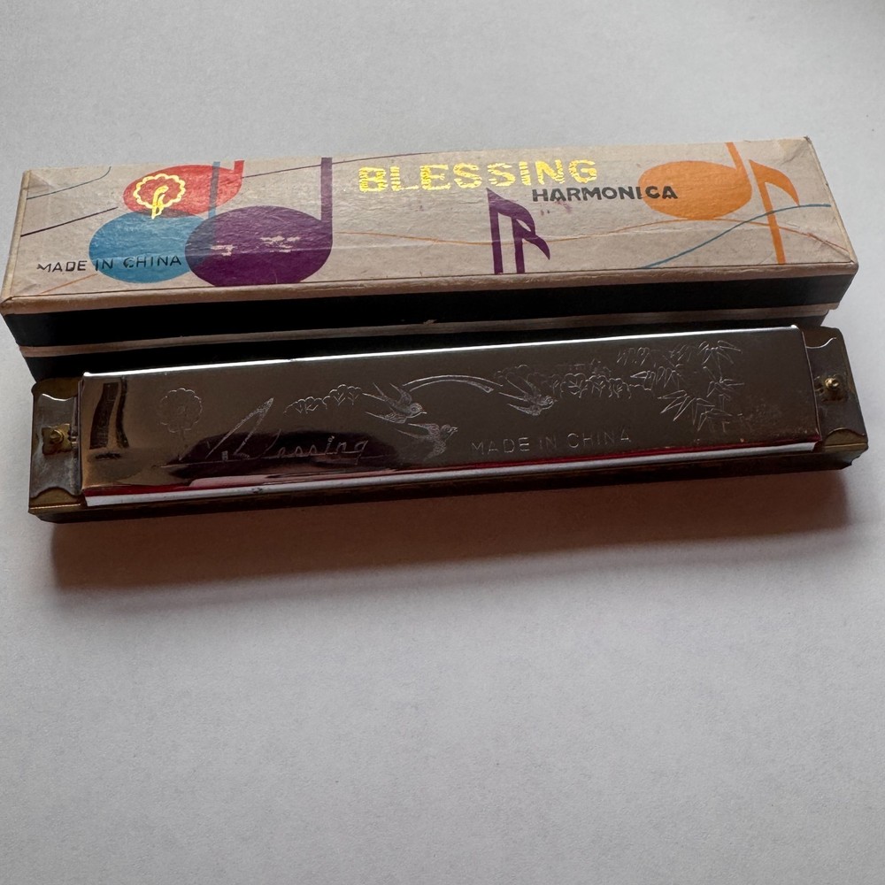 Vtg Blessing Harmonica DHC-201 in Original Box