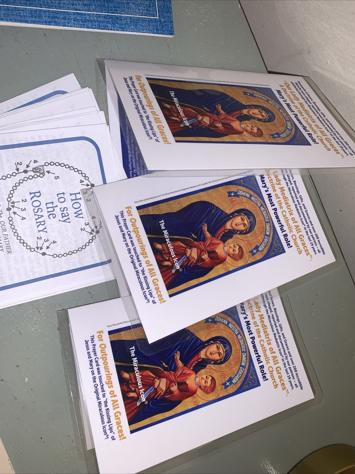 VTG Catholic Holy Cards Pamphlets Pre-Vatican Rosary Devotions SSPX