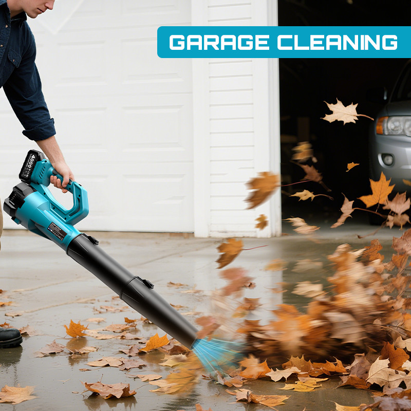 Seesii 21V Cordless Leaf Blower 780CFM 400MPH 2x4000mAh Batteries