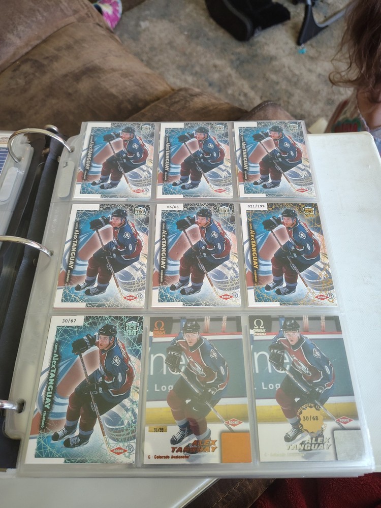 binder Alex Tanguay cards