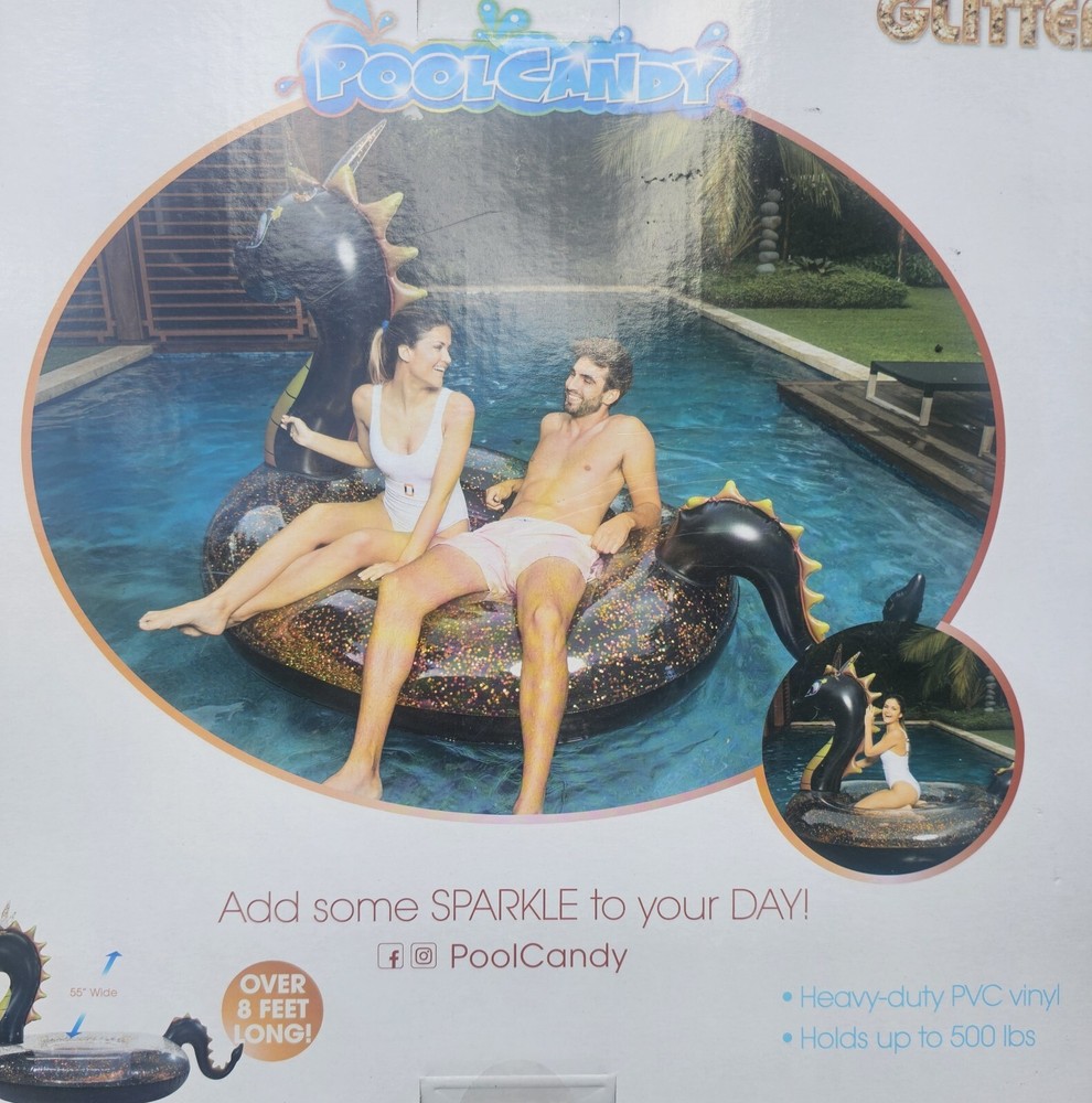 PoolCandy Glitter Dragon Gigantic pool raft