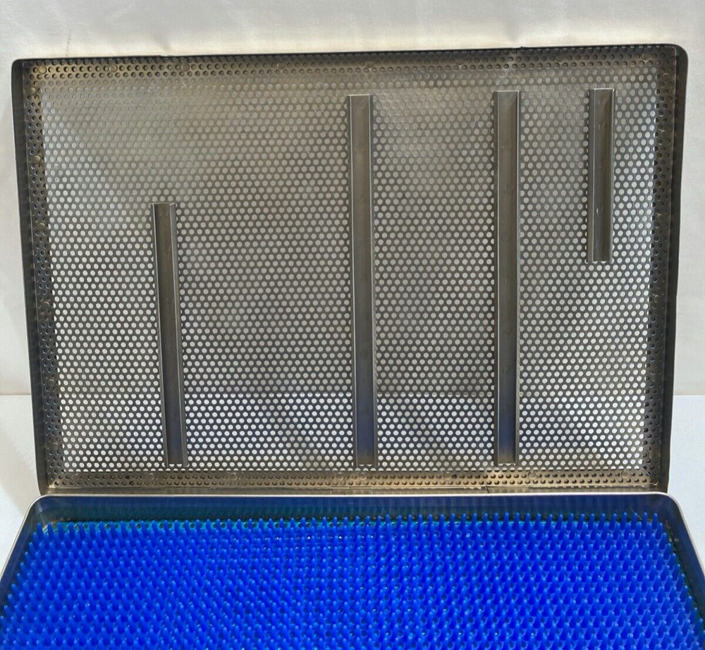 Autoclavable Sterilization Case w Silicone Insert 15" x 10" x 2" General Surgery