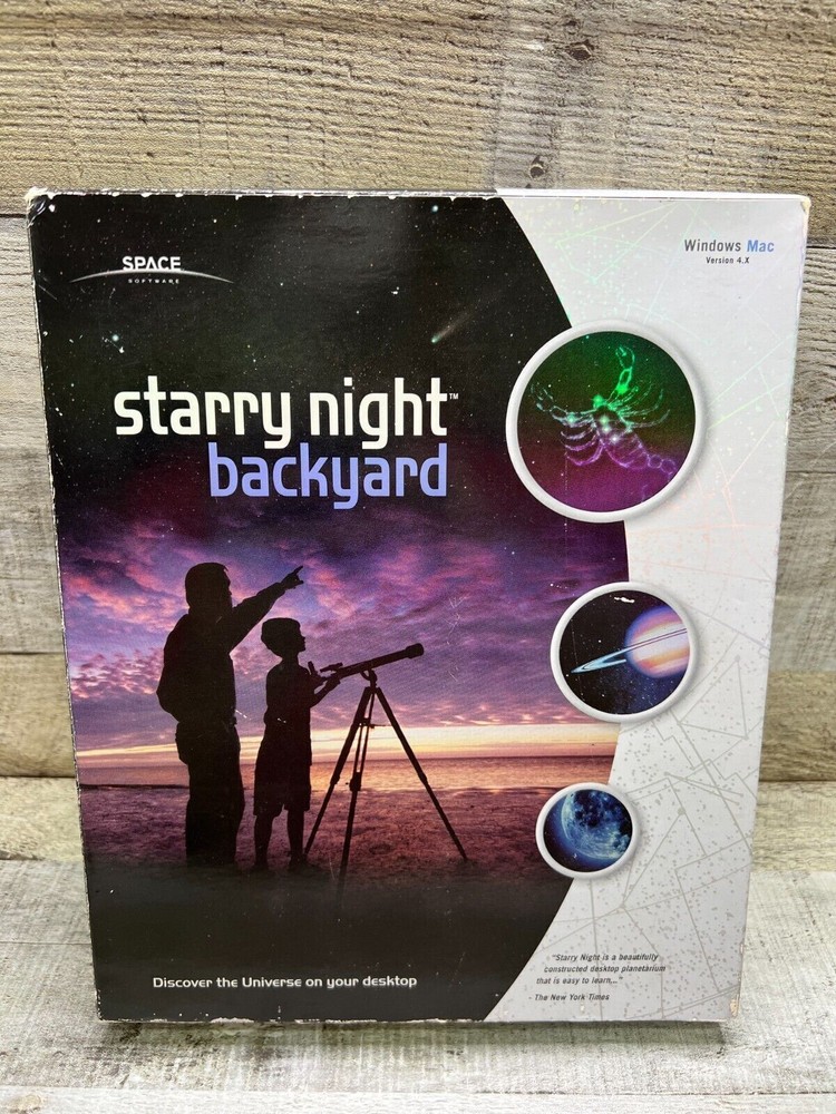 Starry Night Backyard 4.X Astronomy Software Windows Mac Version 4.X