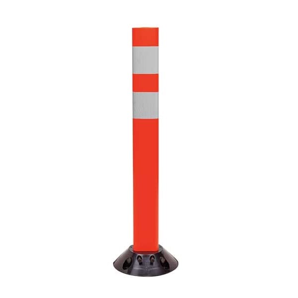 Delineator Post, Polyurethane, High-Intensity Prismatic, 28" Height, 3.5 Lb,