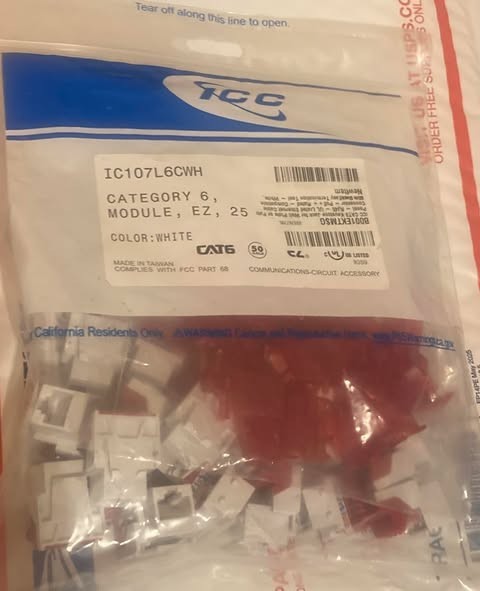 ICC CAT6JACKWH Modular Connector