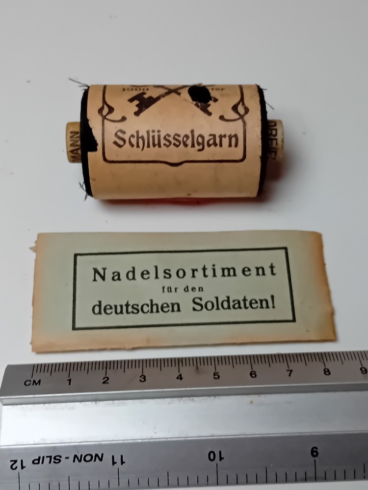 Vintage German Soldier WW2 Needle assortment and cotton real