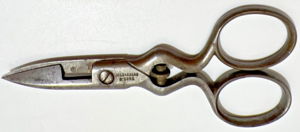 Jos Barnard & Sons Small Scissors Embossed Deer Stag Makers Mark
