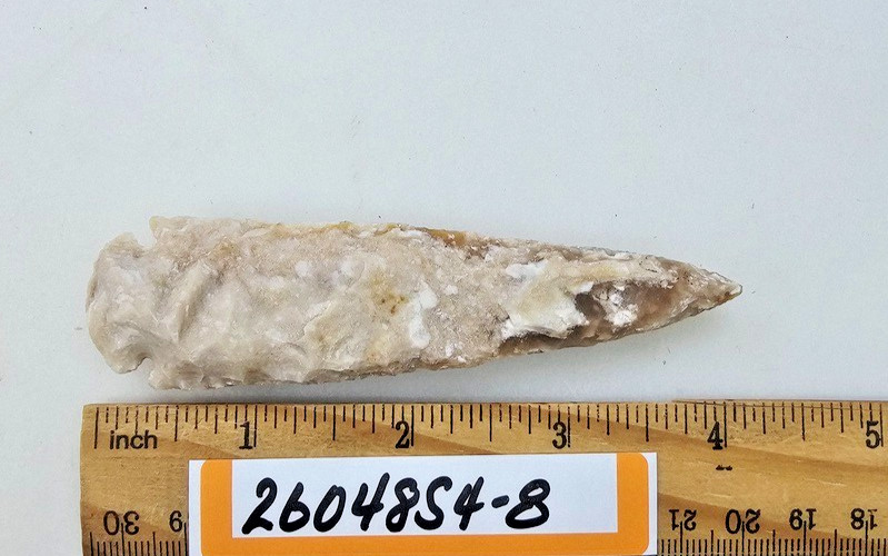 4" Spearhead - Lance Head - Drill Point - Hand Knapped Agate