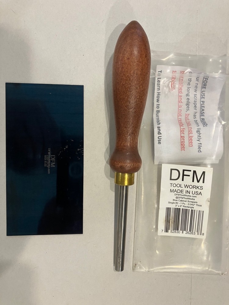 DFM Tools Cabinet scraper burnisher tool and rectangle scraper wood worker